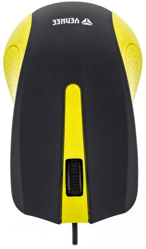 Myš YENKEE YMS 1015YW USB Suva černá žlutá