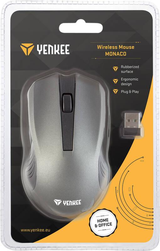 Myš YENKEE YMS 2015GY WL Monaco šedá