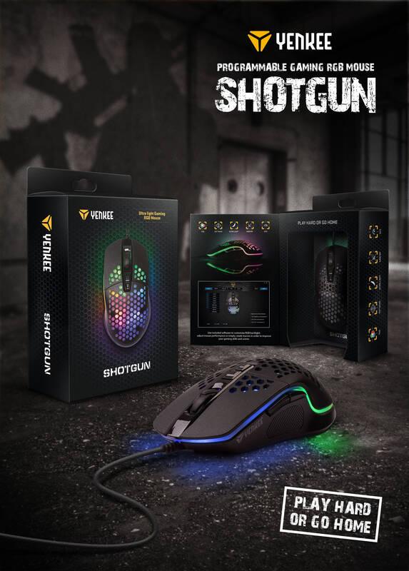 Myš YENKEE YMS 3030BK Shotgun USB černá