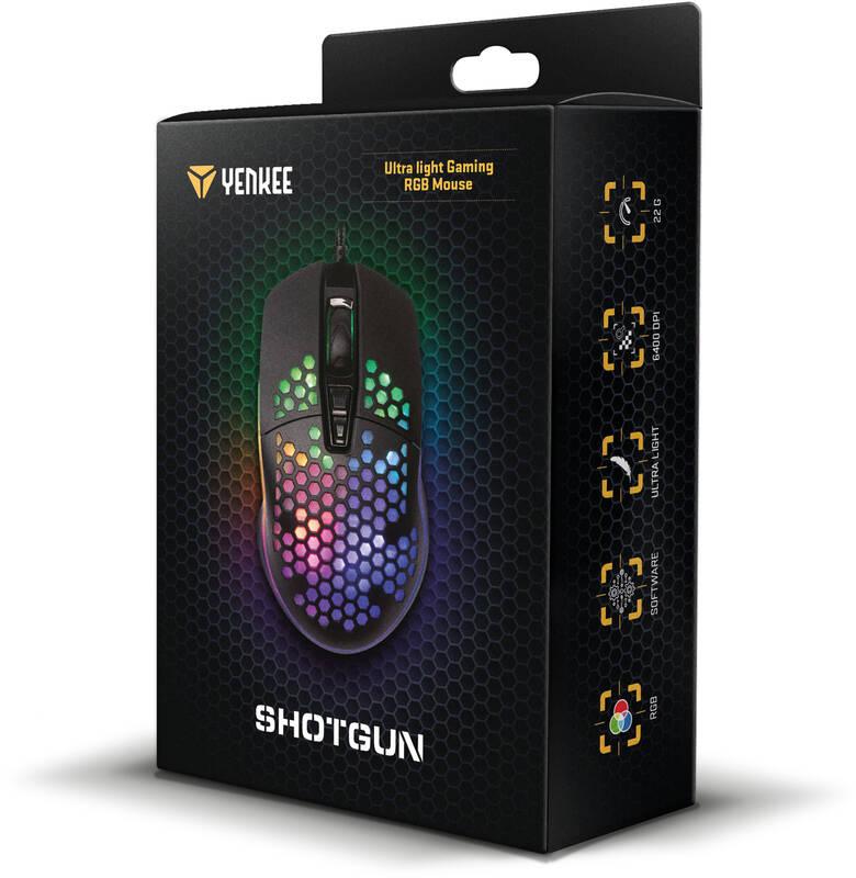 Myš YENKEE YMS 3030BK Shotgun USB černá
