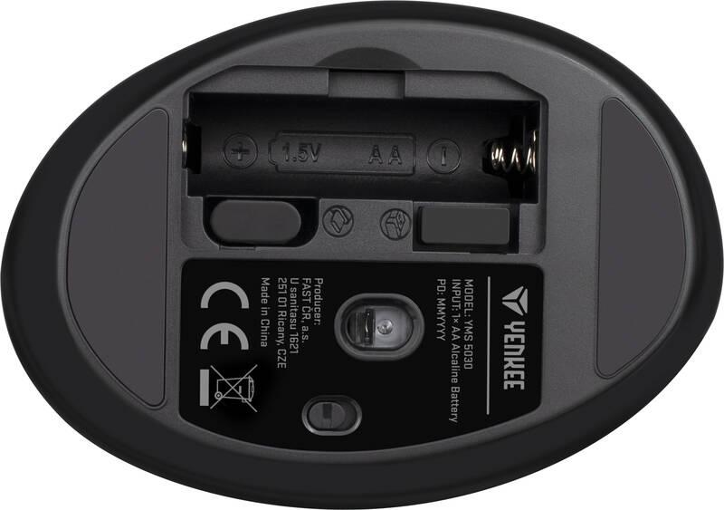 Myš YENKEE YMS 5030 WL ErgoSnug černá