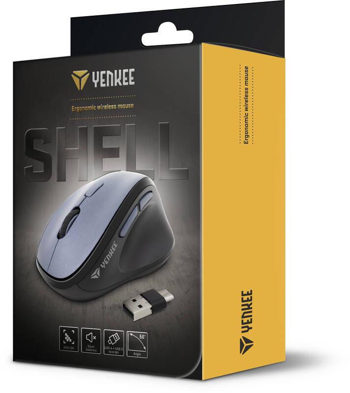 Myš YENKEE YMS 5050 WL Shell černá šedá