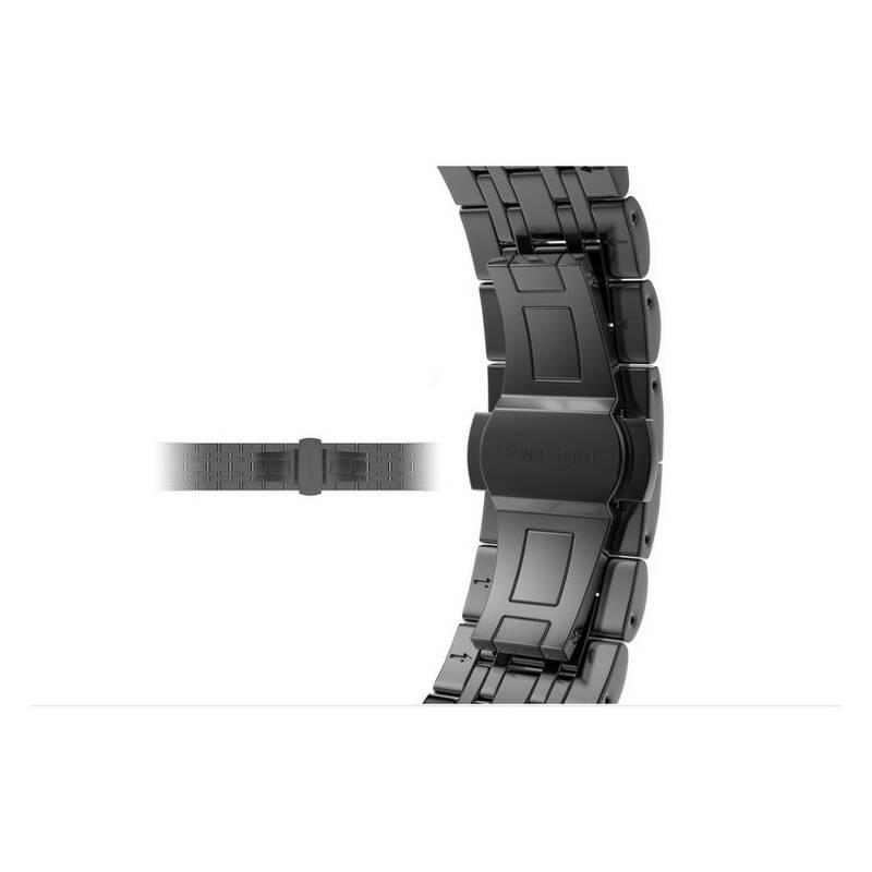 Řemínek WG klasik, kovový, na Apple Watch 38 40 41 mm adapter černý