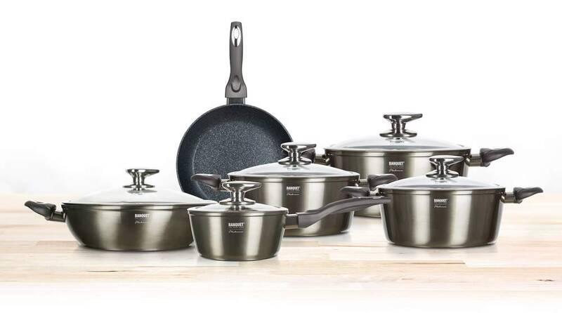 Sada nádobí BANQUET Metallic Platinum,11 ks