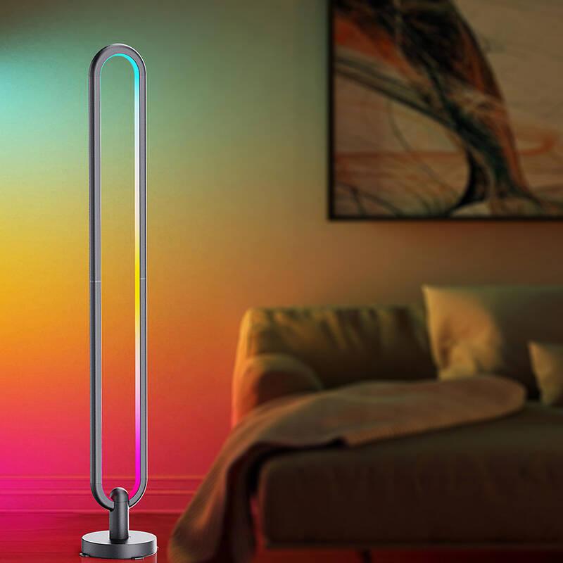 Stojací lampa Solight LED smart Rainbow, oválná, wifi, RGB, CCT, 105cm