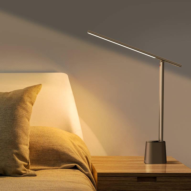 Stolní LED lampička Baseus Smart Eye šedá