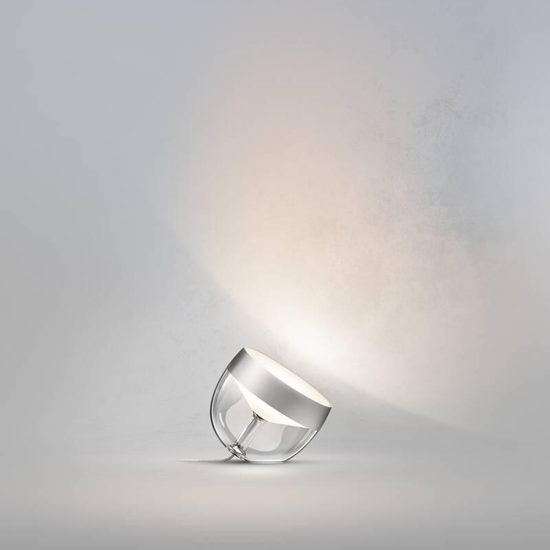 Stolní LED lampička Philips Hue Iris Silver Special Edition stříbrná