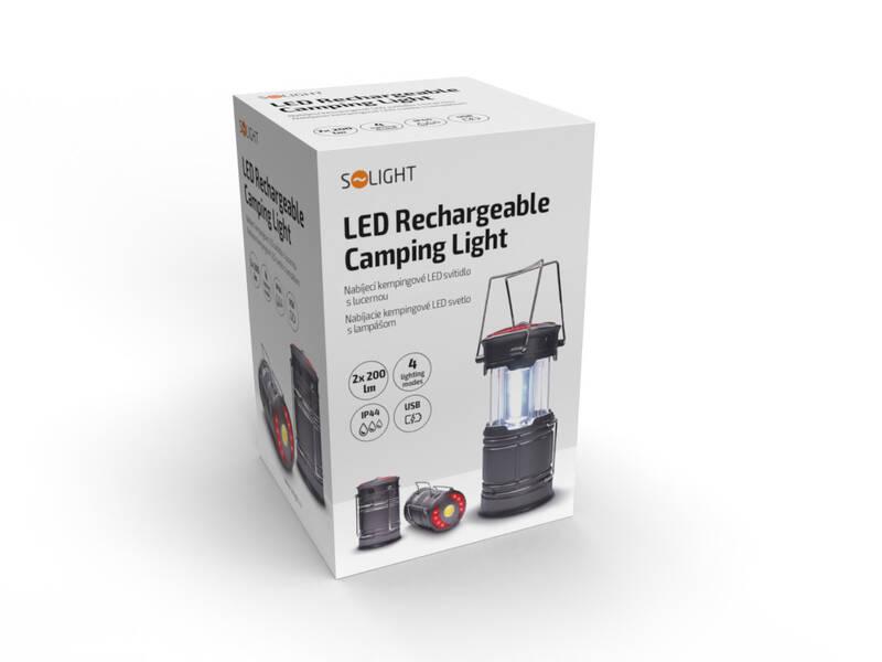 Svítilna Solight s lucernou, 200lm šedá