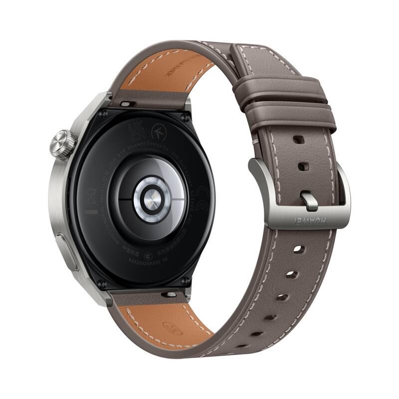 Chytré hodinky Huawei Watch GT3 Pro 46 mm - Light Titanium Case Gray Leather Strap, Chytré, hodinky, Huawei, Watch, GT3, Pro, 46, mm, Light, Titanium, Case, Gray, Leather, Strap