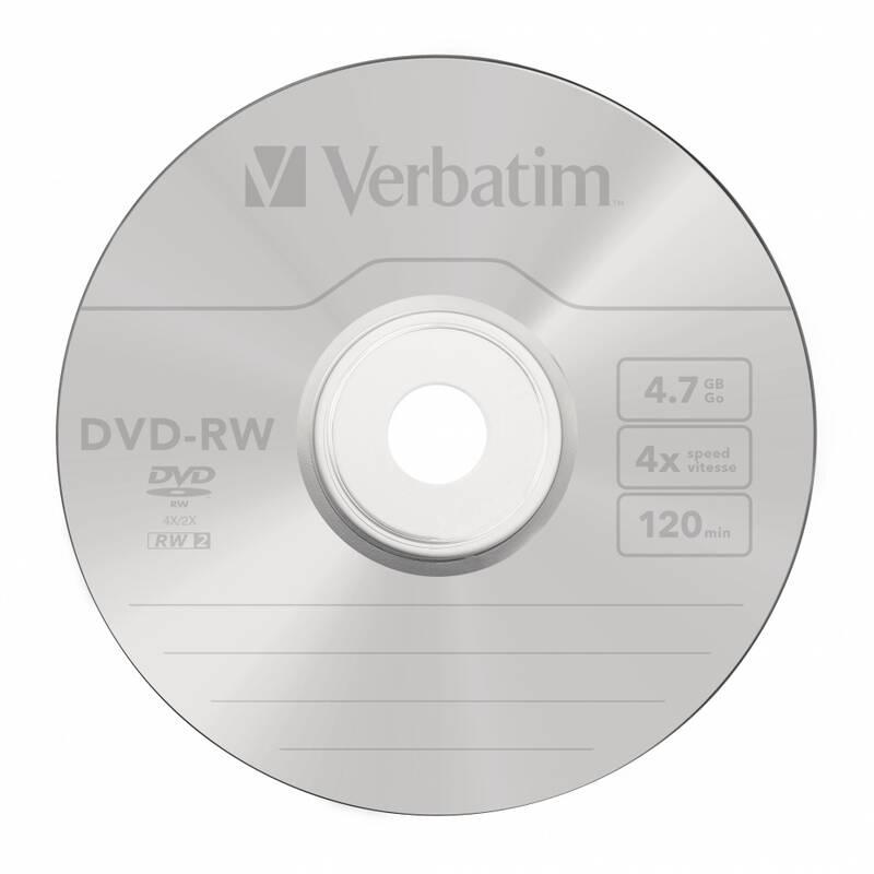 Disk Verbatim DVD-RW SERL 4,7GB, 4x, jewel case 5 ks