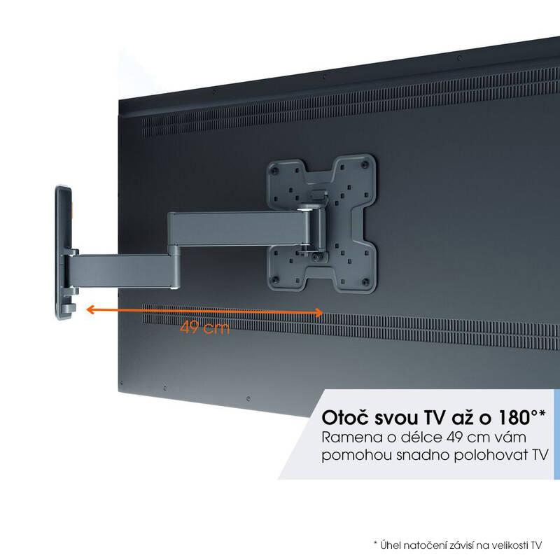 Držák TV Vogel’s TVM 3243 polohovatelný, pro úhlopříčky 19" až 43", nosnost 15 kg černý