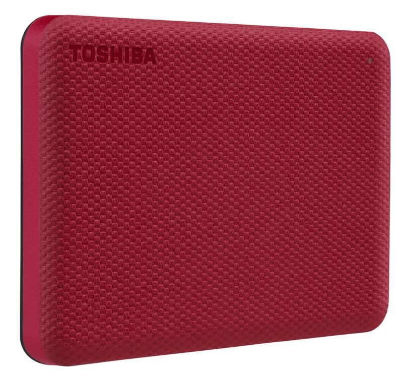 Externí pevný disk 2,5" Toshiba Canvio Advance 2TB, USB 3.2 Gen 1 červený