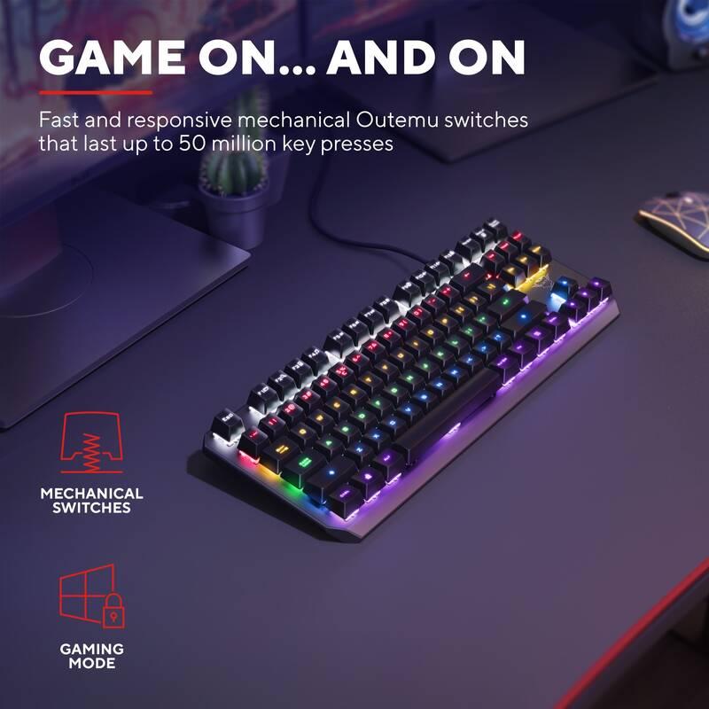 Klávesnice Trust GXT 834 Callaz TKL, US černá