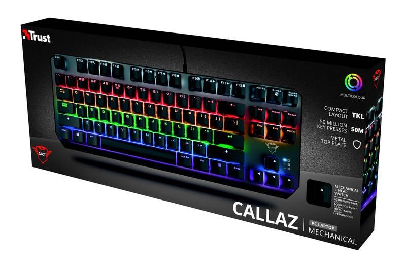 Klávesnice Trust GXT 834 Callaz TKL, US černá