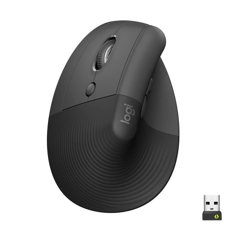 Myš Logitech Lift Left Vertical Ergonomic for Business šedá