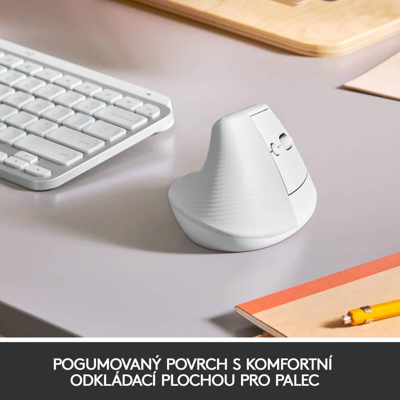 Myš Logitech Lift Vertical Ergonomic for Business bílá