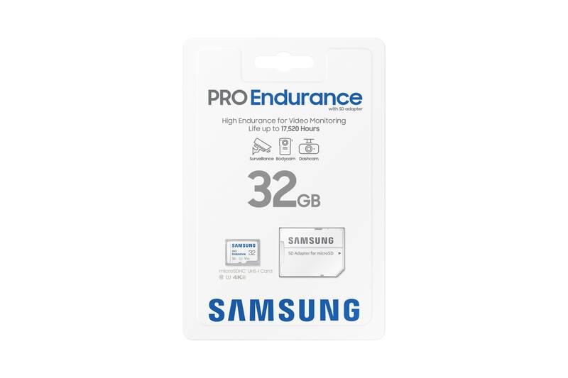 Paměťová karta Samsung MIcro SDHC Pro Endurance 32GB UHS-I U1 SD adaptér