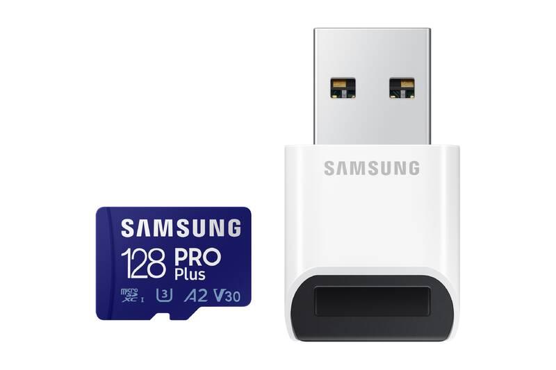 Paměťová karta Samsung Micro SDXC PRO 128GB UHSI-U3 USB adaptér