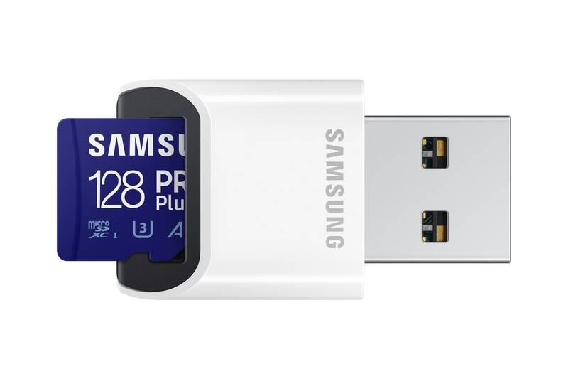 Paměťová karta Samsung Micro SDXC PRO 128GB UHSI-U3 USB adaptér