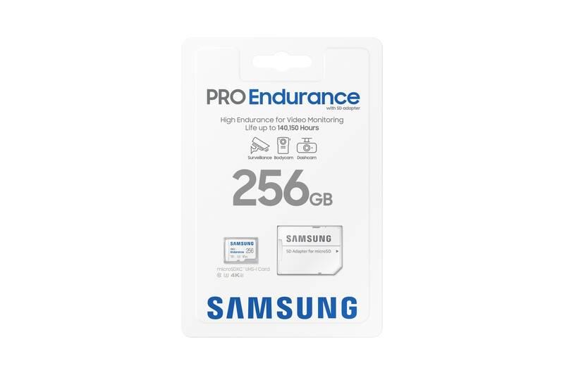 Paměťová karta Samsung Micro SDXC Pro Endurance 256GB UHS-I U1 SD adaptér