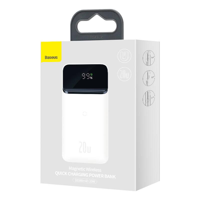 Powerbank Baseus Magnetic Wireless Fast charging 10000mAh 20W bílá