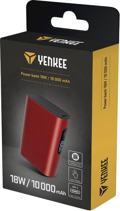 Powerbank YENKEE YPB 1180 RD PD18W 10000mAh červená