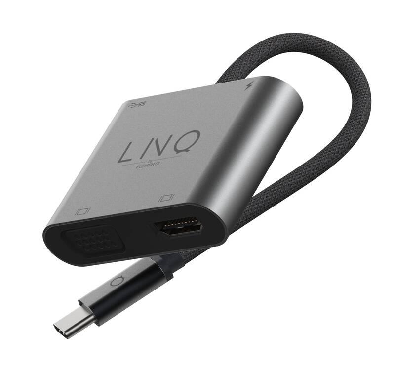 Redukce Linq byELEMENTS 4in1 USB-C HDMI, Redukce, Linq, byELEMENTS, 4in1, USB-C, HDMI