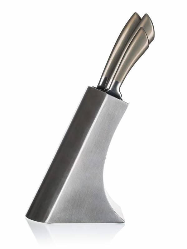 Sada kuchyňských nožů BANQUET Metallic Platinum, 5 ks, nerezový stojan, Sada, kuchyňských, nožů, BANQUET, Metallic, Platinum, 5, ks, nerezový, stojan