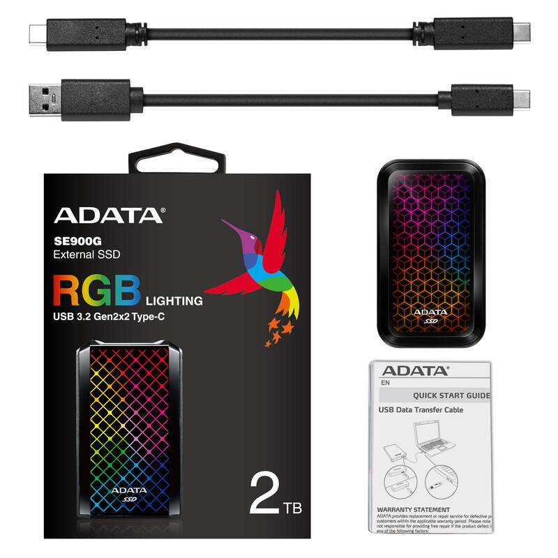 SSD externí ADATA SE900G 2TB USB 3.2 Gen2 x2 černý