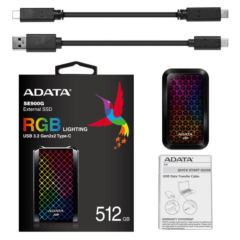 SSD externí ADATA SE900G 512GB USB 3.2 Gen2 x2 černý
