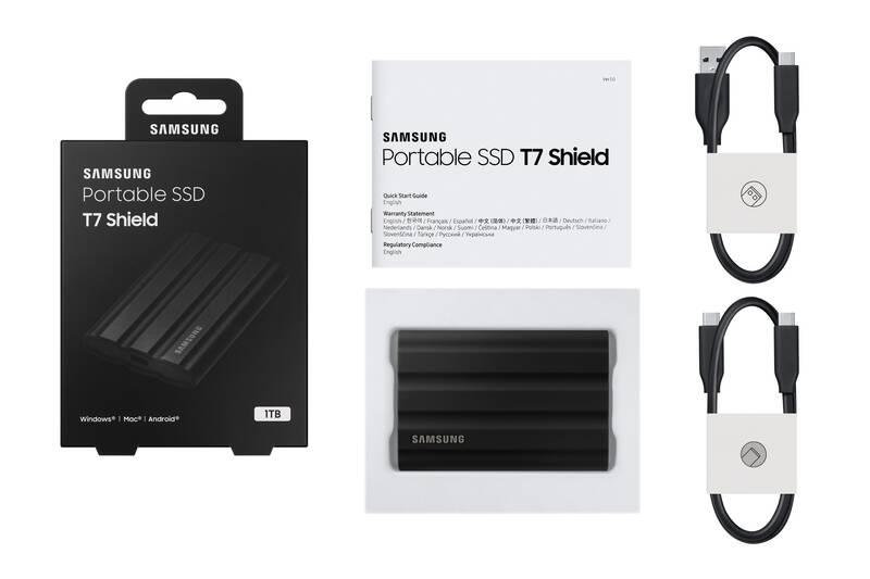 SSD externí Samsung T7 Shield 1TB černý, SSD, externí, Samsung, T7, Shield, 1TB, černý