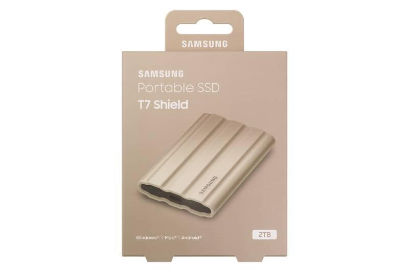 SSD externí Samsung T7 Shield 2TB béžový, SSD, externí, Samsung, T7, Shield, 2TB, béžový