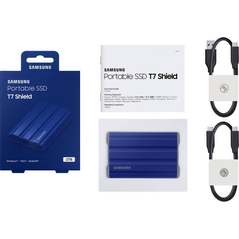 SSD externí Samsung T7 Shield 2TB modrý, SSD, externí, Samsung, T7, Shield, 2TB, modrý