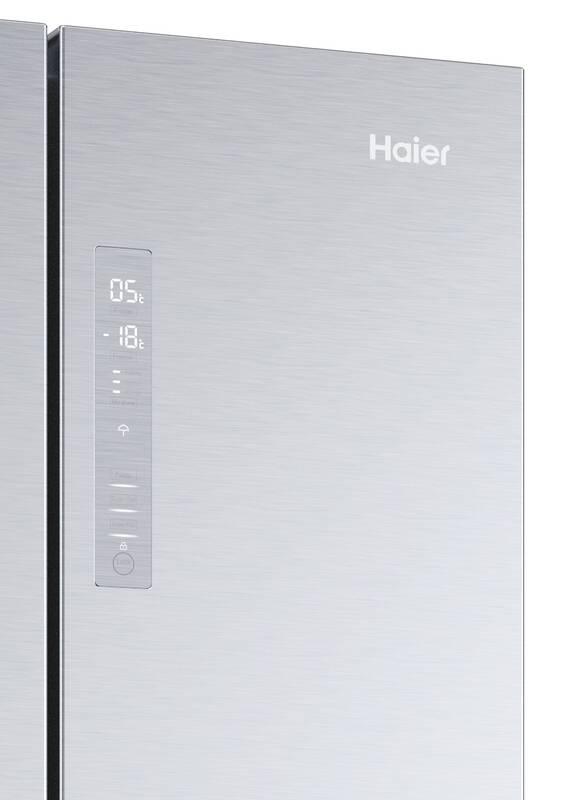 Chladnička s mrazničkou Haier HFR5719ENMG stříbrná