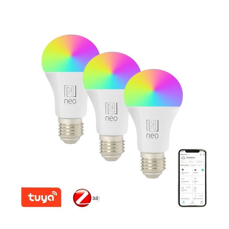 Chytrá žárovka IMMAX NEO SMART E27 11W RGB CCT barevná a bílá, stmívatelná, Zigbee, TUYA, 3ks, Chytrá, žárovka, IMMAX, NEO, SMART, E27, 11W, RGB, CCT, barevná, a, bílá, stmívatelná, Zigbee, TUYA, 3ks
