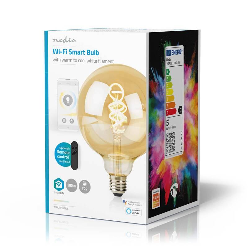Chytrá žárovka Nedis SmartLife globe, Wi-Fi, E27, 360 lm, 4.9 W, Teplá - studená bílá