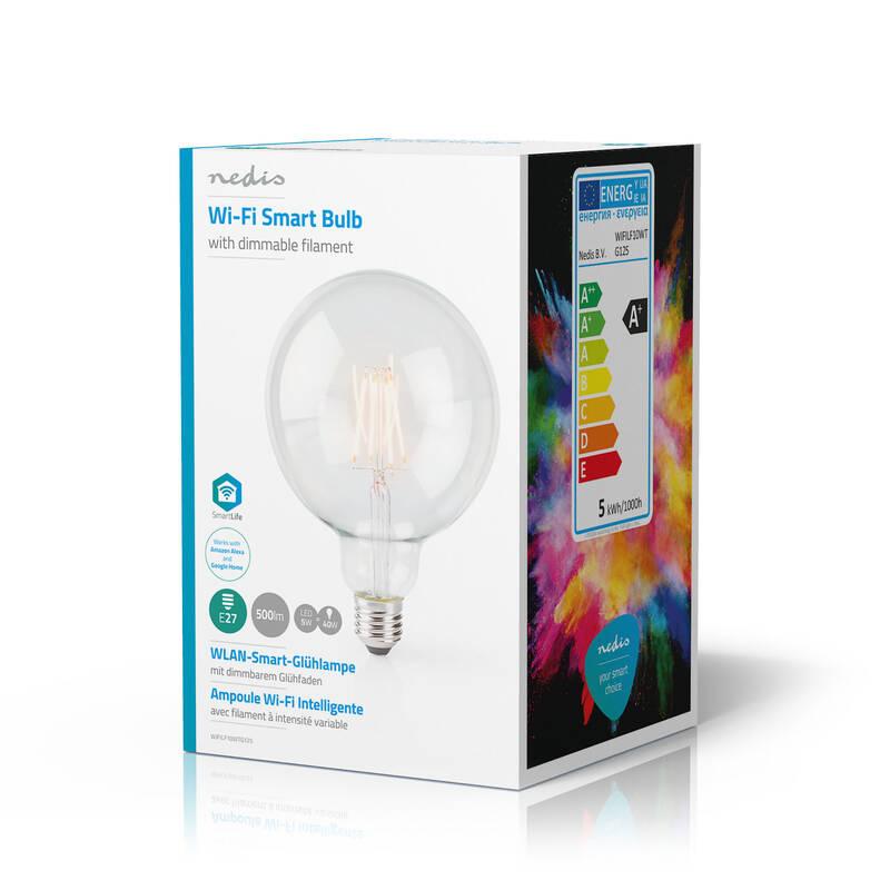 Chytrá žárovka Nedis SmartLife globe, Wi-Fi, E27, 500 lm, 5 W, Teplá Bílá
