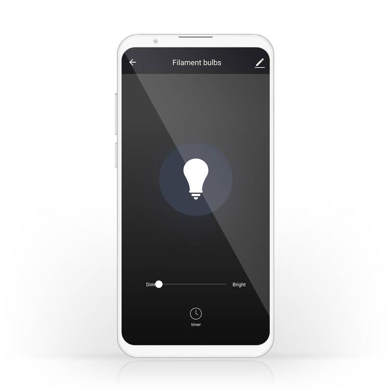 Chytrá žárovka Nedis SmartLife ST64, Wi-Fi, E27, 500 lm, 5 W, Teplá Bílá
