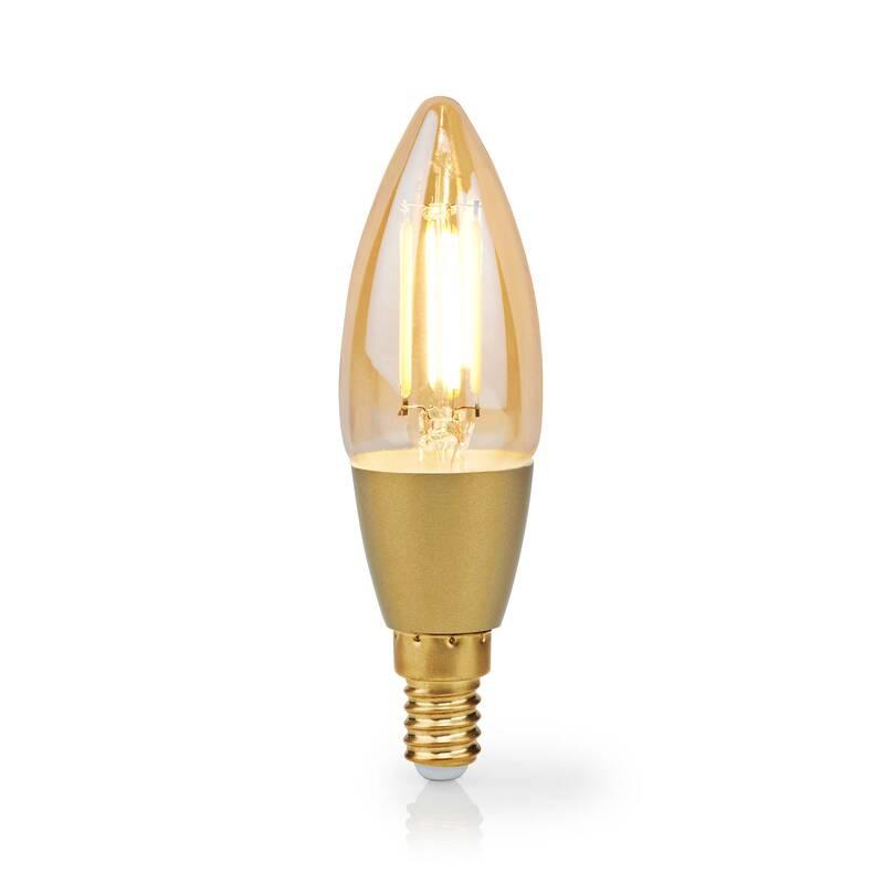 Chytrá žárovka Nedis SmartLife svíčka, Wi-Fi, E14, 470 lm, 4.9 W, Teplá Bílá, Chytrá, žárovka, Nedis, SmartLife, svíčka, Wi-Fi, E14, 470, lm, 4.9, W, Teplá, Bílá