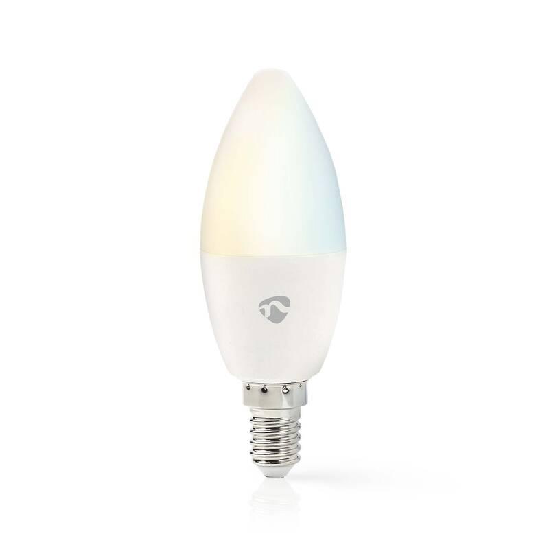 Chytrá žárovka Nedis SmartLife svíčka, Wi-Fi, E14, 470 lm, 4.9 W, Teplá - studená bílá, Chytrá, žárovka, Nedis, SmartLife, svíčka, Wi-Fi, E14, 470, lm, 4.9, W, Teplá, studená, bílá