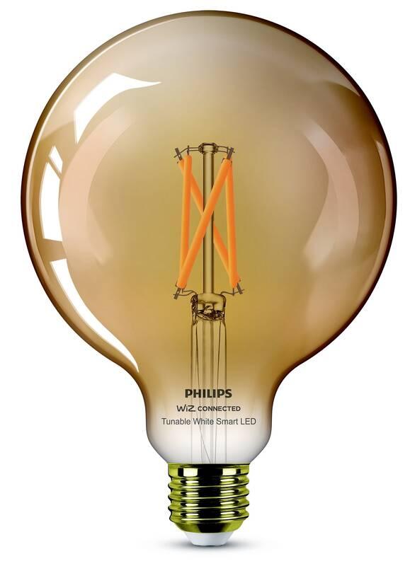 Chytrá žárovka Philips Smart LED 7W, E27, jantarové sklo, Tunable White