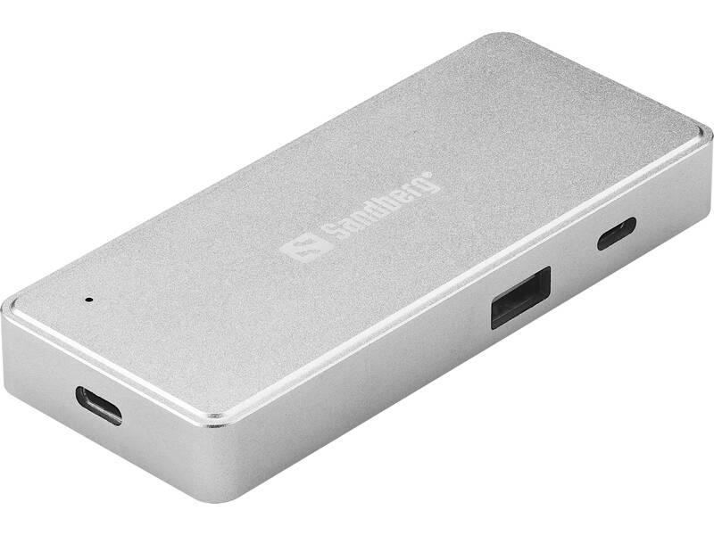 Čtečka paměťových karet Sandberg USB-C A, CFast SD Card Reader šedá, Čtečka, paměťových, karet, Sandberg, USB-C, A, CFast, SD, Card, Reader, šedá