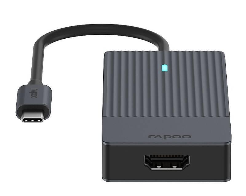 Dokovací stanice Rapoo 4-in-1 USB-C Multiport černá