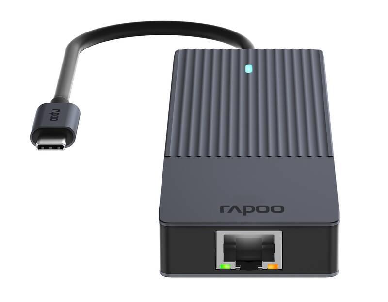 Dokovací stanice Rapoo 6-in-1 USB-C Multiport černá