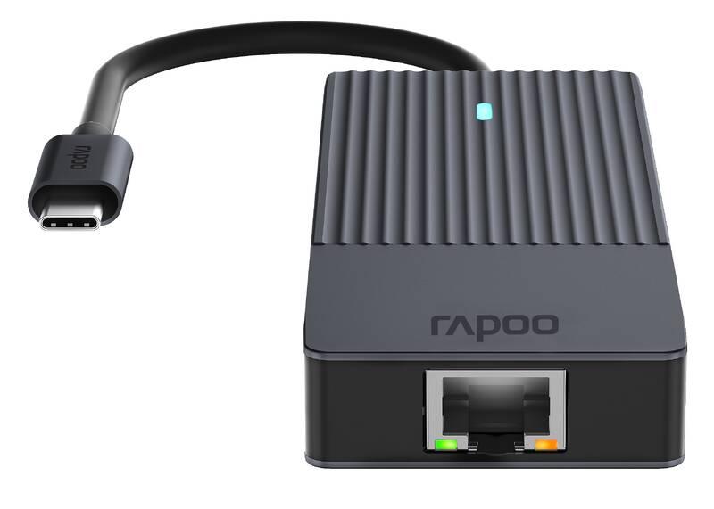 Dokovací stanice Rapoo 8-in-1 USB-C Multiport černá