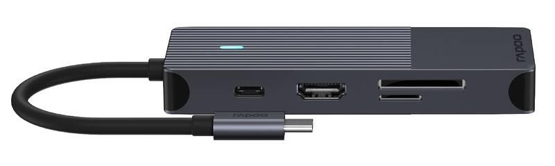 Dokovací stanice Rapoo 8-in-1 USB-C Multiport černá