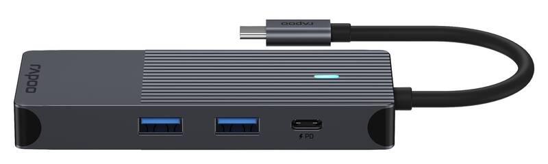 Dokovací stanice Rapoo 8-in-1 USB-C Multiport černá, Dokovací, stanice, Rapoo, 8-in-1, USB-C, Multiport, černá