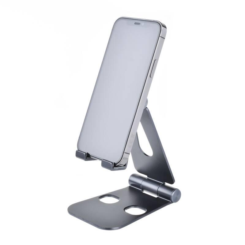 Držák FIXED Frame Phone na stůl pro mobilní telefony šedý