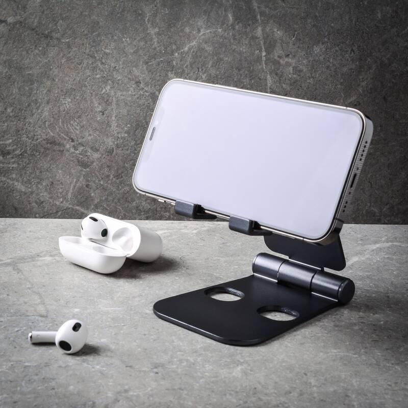 Držák FIXED Frame Phone na stůl pro mobilní telefony šedý
