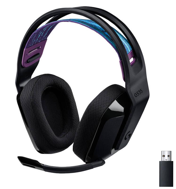 Headset Logitech Gaming G535 Lightspeed Wireless černý